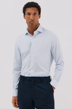 Cortefiel Camisa vestir cuadros fácil plancha Azul