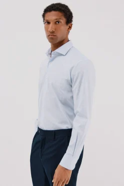 Cortefiel Camisa vestir cuadros fácil plancha Azul