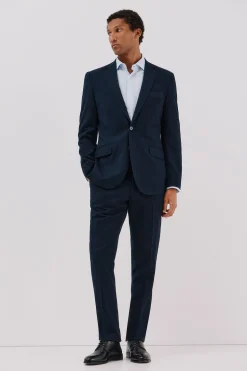 Cortefiel Camisa vestir cuadros fácil plancha Azul