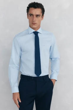 Pedro del Hierro Camisa vestir cuadros non iron + antimanchas Azul Best