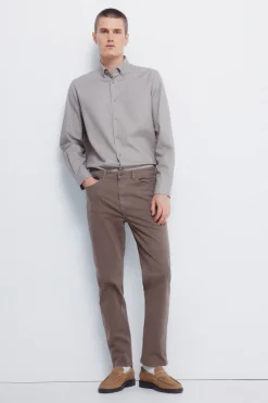 Springfield Camisa vestir estructura bicolor nude New