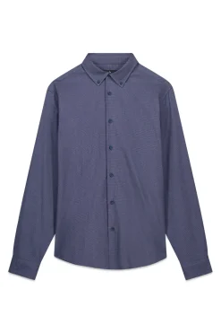 Springfield Camisa vestir estructura bicolor azul Outlet