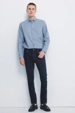 Springfield Camisa vestir estructura bicolor azul