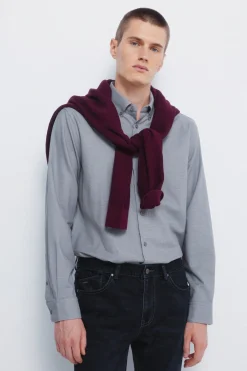 Springfield Camisa vestir estructura bicolor gris Hot