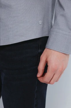 Springfield Camisa vestir estructura bicolor gris Hot