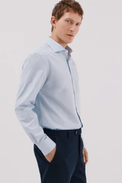 Cortefiel Camisa vestir lisa fácil plancha Azul Sale