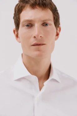 Cortefiel Camisa vestir lisa fácil plancha Blanco Online