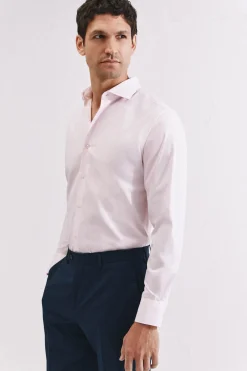 Cortefiel Camisa vestir lisa fácil plancha Rosa Online