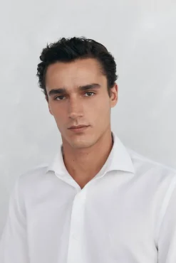 Pedro del Hierro Camisa vestir lisa non iron + antimanchas Blanco Clearance