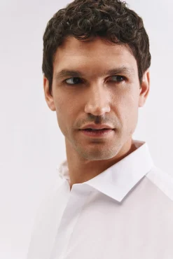 Cortefiel Camisa vestir otomán slim fit fácil plancha Blanco Sale