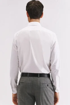 Cortefiel Camisa vestir otomán slim fit fácil plancha Blanco Sale