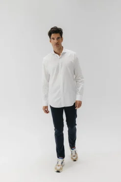 elPulpo Camisa vestir oxford royal Blanco Outlet