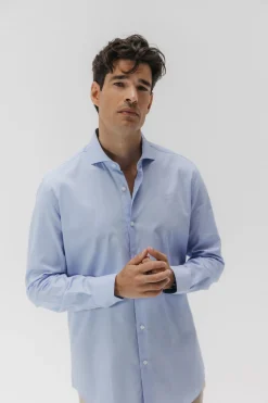 elPulpo Camisa vestir oxford royal Azul Discount