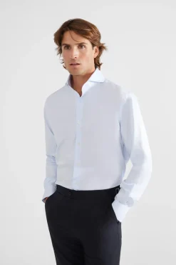 Silbon Camisa vestir puño simple Azul Online