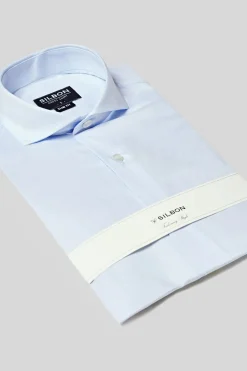 Silbon Camisa vestir puño simple Azul Online