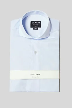 Silbon Camisa vestir puño simple Azul Online