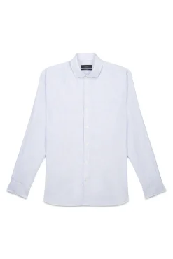 Cortefiel Camisa vestir rayas slim fit fácil plancha Azul New