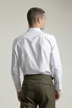 PuroEGO Camisa vestir regular fit twill Blanco Outlet