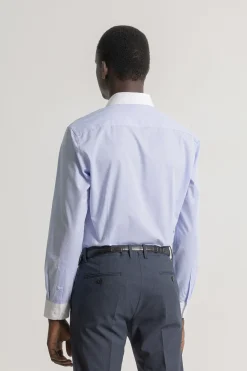 PuroEGO Camisa vestir regular mil rayas Azul Online