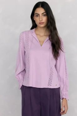 Pedro del Hierro Camiseta abullonada lazo Rosa Sale