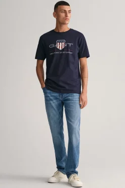 Gant Camiseta Archive Shield Azul marino New
