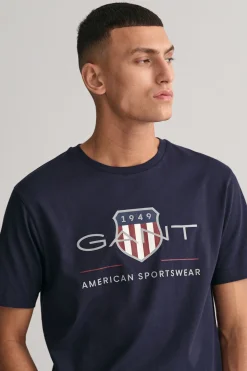 Gant Camiseta Archive Shield Azul marino New