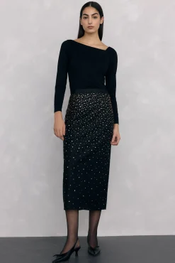 Pedro del Hierro Camiseta asimétrica Negro New