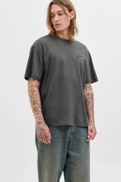Jack & Jones Camiseta back print gris Sale