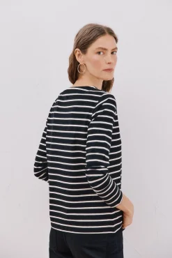 Cortefiel Camiseta barco botones Estampado blanco Outlet