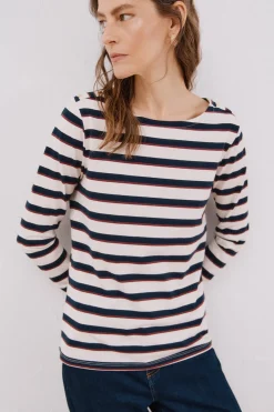 Cortefiel Camiseta barco botones Estampado azul Outlet