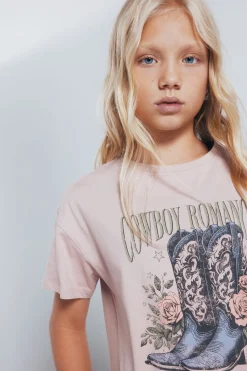 Springfield Kids Camiseta botas cowboy niña rosa Online
