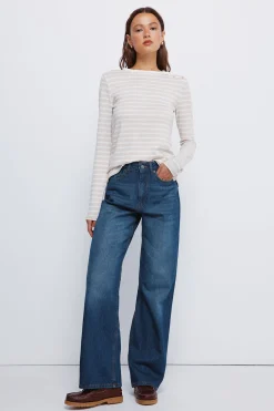 Springfield Camiseta botones hombro cuello nude Hot