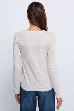 Springfield Camiseta botones hombro cuello nude Hot