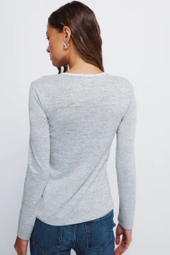 Springfield Camiseta botones hombro cuello gris Sale