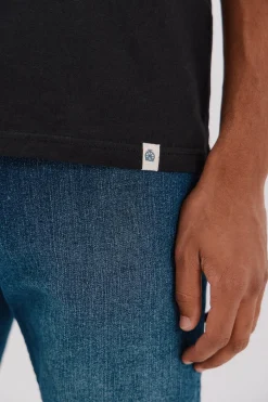 Cortefiel Camiseta básica Negro Sale