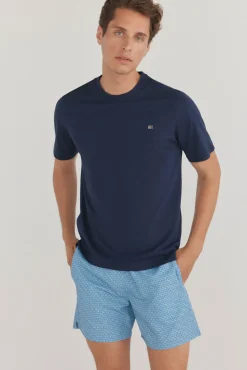 Pedro del Hierro Camiseta básica Azul Outlet