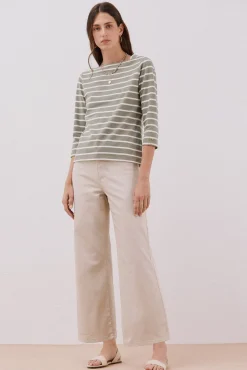 Cortefiel Camiseta básica barco Estampado verde Best