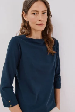 Cortefiel Camiseta básica barco Azul marino Discount