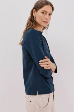 Cortefiel Camiseta básica barco Azul marino Discount