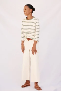 Cortefiel Camiseta básica botones dorados Estampado verde Hot