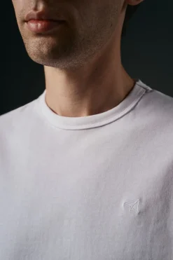 OOTO Camiseta básica con bordado avión Blanco Best