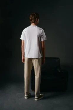 OOTO Camiseta básica con bordado avión Blanco Best