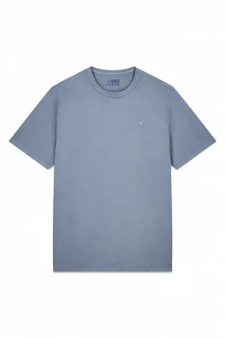 OOTO Camiseta básica con bordado avión Azul