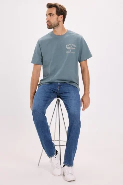 Jack & Jones Camiseta básica con estampado frontal Azul Online