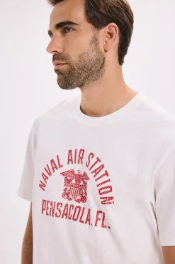 Jack & Jones Camiseta básica con estampado frontal Blanco