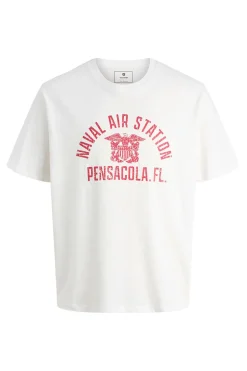 Jack & Jones Camiseta básica con estampado frontal Blanco