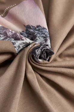 Jack & Jones PLUS Camiseta básica con estampado marr&oacute;n Outlet