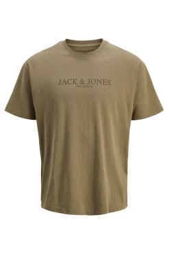 Jack & Jones Camiseta básica con estampado Gris Clearance
