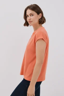 Cortefiel Camiseta básica cuello mao desmentido Coral Best