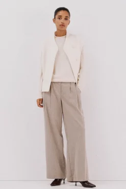 Cortefiel Camiseta básica cuello perkins Marfil Best